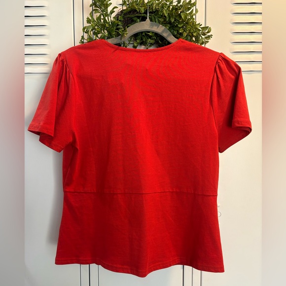 Anthropologie Top Sz Small Isla Maude Embroidered V Neck Flattering Fit - Picture 2 of 3